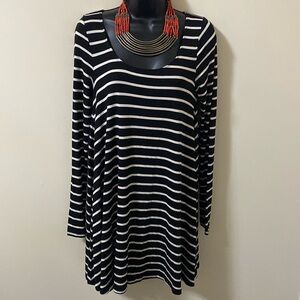 GARAGE LONG SLEEVE SHIRT STRIPED DRESS size small